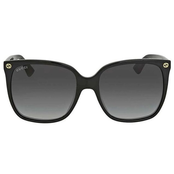 Gucci Black Gg0022s 001 Cat Eye Square Sunglasses - Picture 4 of 12